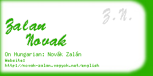 zalan novak business card